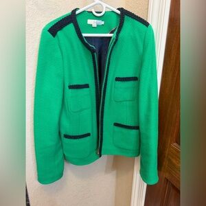 Boden Green Textured Jacket with Black Lining NWOT